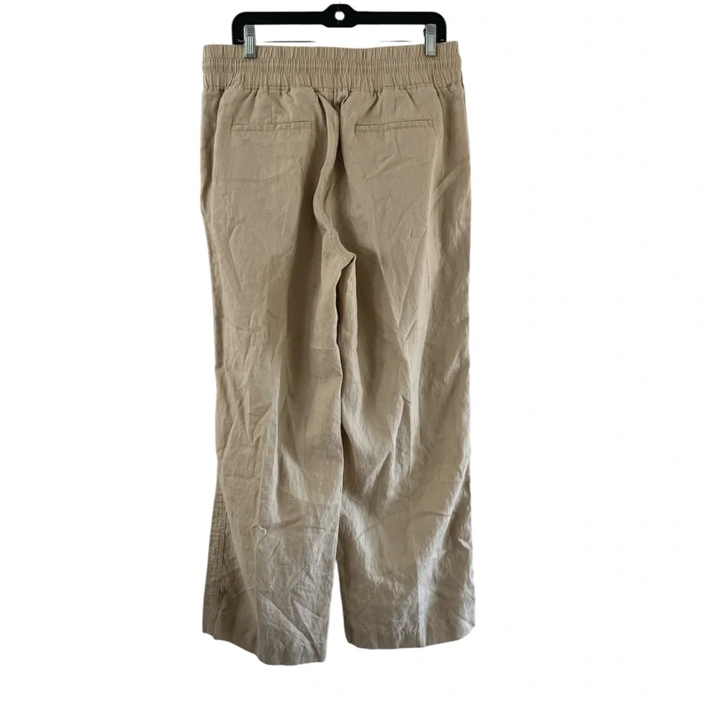 Quince 100% European Linen Wide Leg Pants JDA01 Beige L - Picture 6 of 17